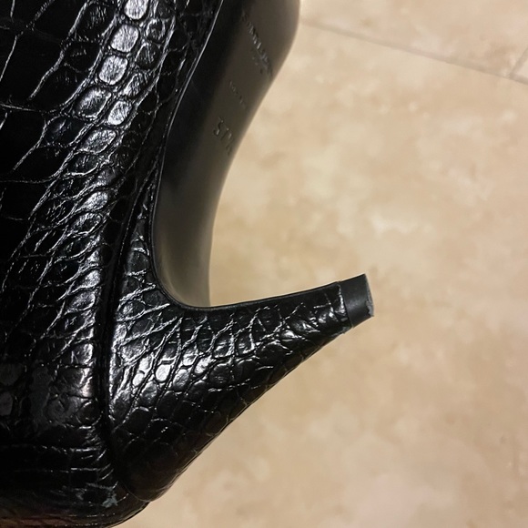 Leather snake skin SAINT LAURENT BOOTIES